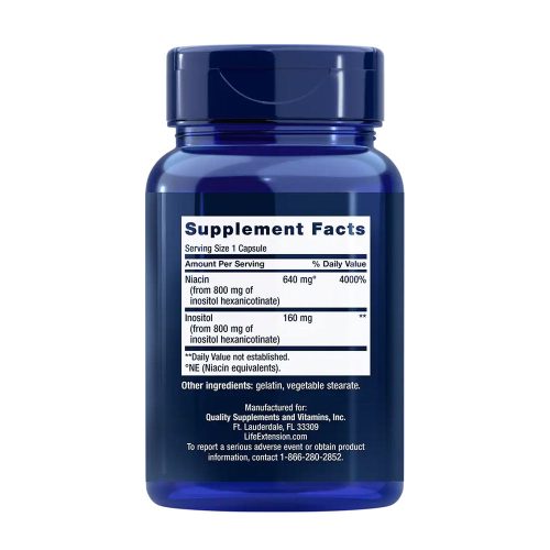 Life Extension Flush Mentes Niacin 640 mg (100 Kapszula)