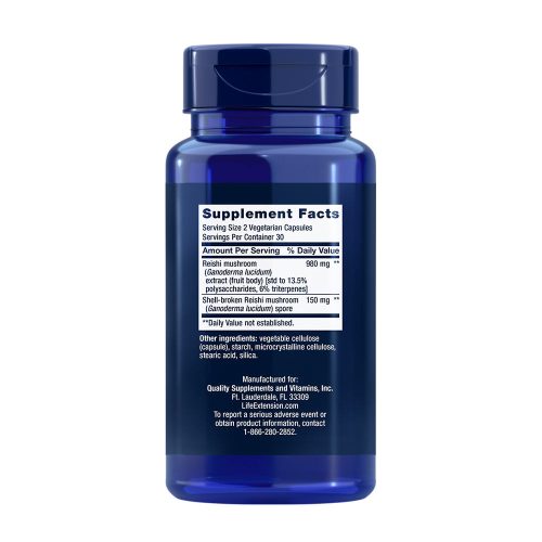 Life Extension Komplex Reishi Gomba Kivonat (60 Veg Kapszula)