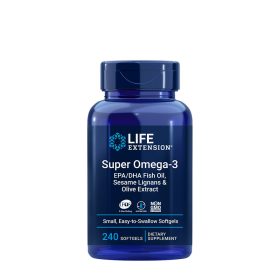   Life Extension Omega-3 EPA/DHA Fish Oil with Sesame & Olive  (240 Lágykapszula)