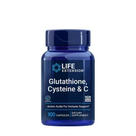   Life Extension Glutation, Cisztein & C-vitamin kapszula - Glutathione, Cysteine & C  (100 Veg Kapszula)