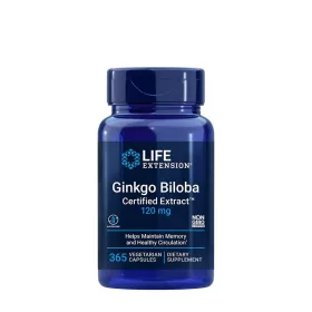   Life Extension Ginkgo Biloba 120 mg kivonat kapszula - Ginkgo Biloba Certified Extract (365 Kapszula)