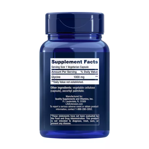 Life Extension Glicin 1000 mg kapszula - Glycine (100 Veg Kapszula)