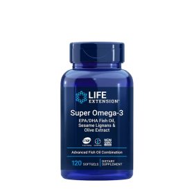   Life Extension Omega-3 EPA/DHA Fish Oil with Sesame & Olive  (120 Lágykapszula)