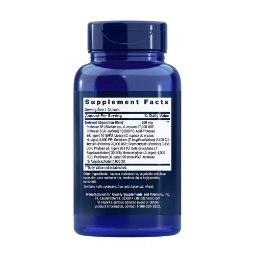 Life Extension Emésztést Segítő Enzimek - Extraordinary Enzymes (60 Kapszula)