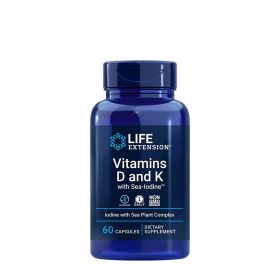   Life Extension D- és K-vitamin kapszula Tengeri Jóddal (60 Kapszula)