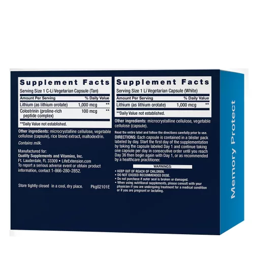 Life Extension Memória és Kognitív Egészségtámogató kapszula - Memory Protect (12 + 24 Vegetáriánus Kapszula)