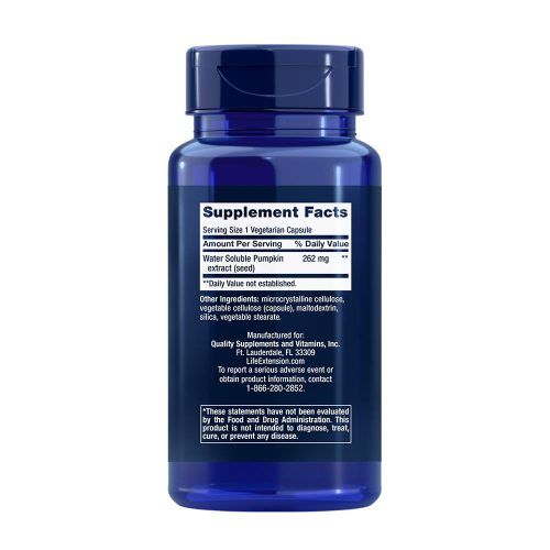 Life Extension Tökmag kivonat - Water-Soluble Pumpkin Seed Extract (60 Veg Kapszula)
