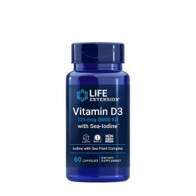   Life Extension Vitamin D3 with Sea-Iodine™ - D-vitamin tengeri algával (60 Kapszula)