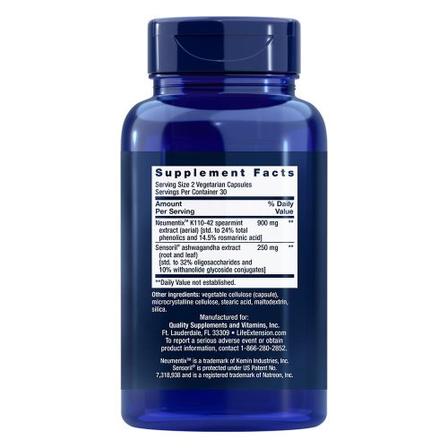 Life Extension Ashwagandha Plus Calm & Focus (60 Veg Kapszula)