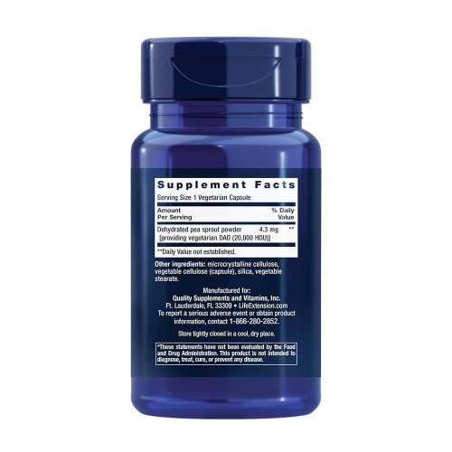 Life Extension Food Sensitivity Relief with Diamine Oxidase (DAO) (60 Kapszula)