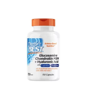   Doctor's Best Glükózamin Kondroitin MSM + Hialuronsav (150 Kapszula)