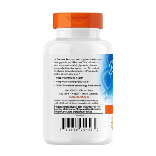 Doctor's Best Hatékony Felszívódású Vas 27 mg (120 Tabletta)