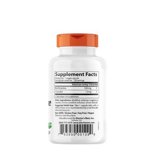 Doctor's Best Benfotiamine With Benfopure 150 mg (120 Veggie Kapszula)