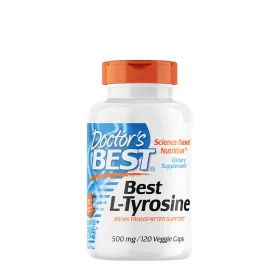   Doctor's Best L-Tirozin 500 mg kapszula - L-Tyrosine (120 Veggie Kapszula)