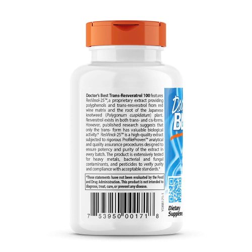 Doctor's Best Trans-Resveratrol 100 mg (60 Veggie Kapszula)