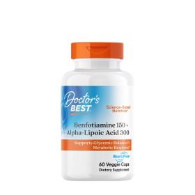   Doctor's Best Benfotiamin kapszula Alfa-liponsavval - Benfotiamine 150 + Alpha-Lipoic Acid 300 (60 Veggie Kapszula)