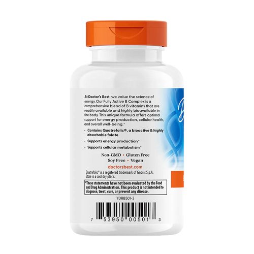 Doctor's Best Fully Active B Complex with Quatrefolic (60 Kapszula)