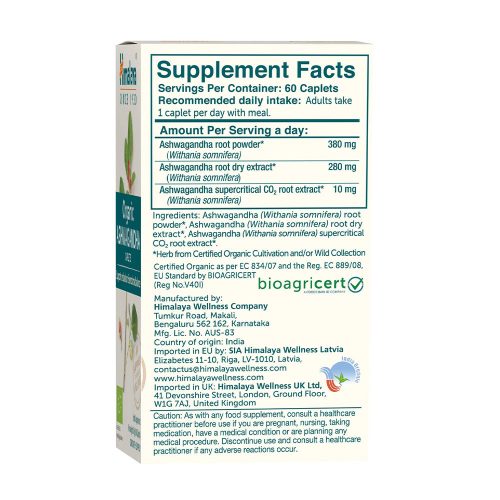 Himalaya Organic Ashwagandha (60 Kapszula)