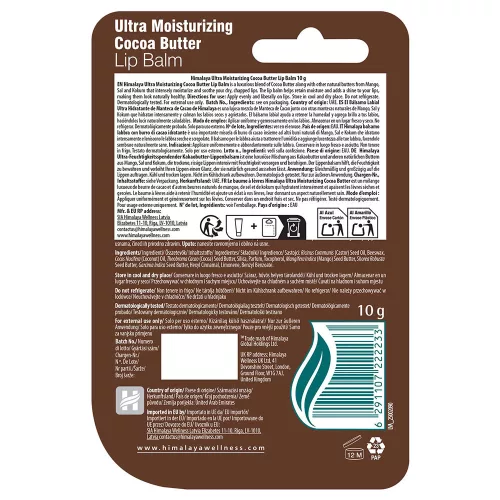 Himalaya Intenzíven Hidratáló Kakaóvajas Ajakbalzsam (10 g, Kakaóvaj)