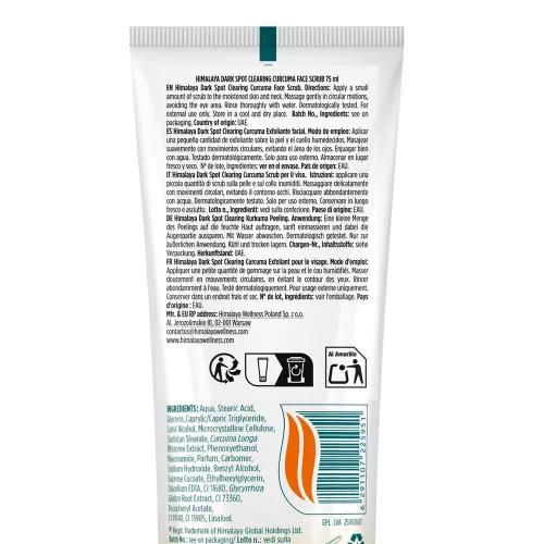 Himalaya Sötét Foltok Elleni Tisztító Arcradír Bio Kurkumával (75 ml)