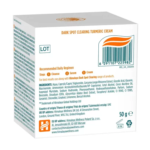 Himalaya Sötét Foltok Elleni Tisztító Krém Bio Kurkumával (50 g, Kurkuma)