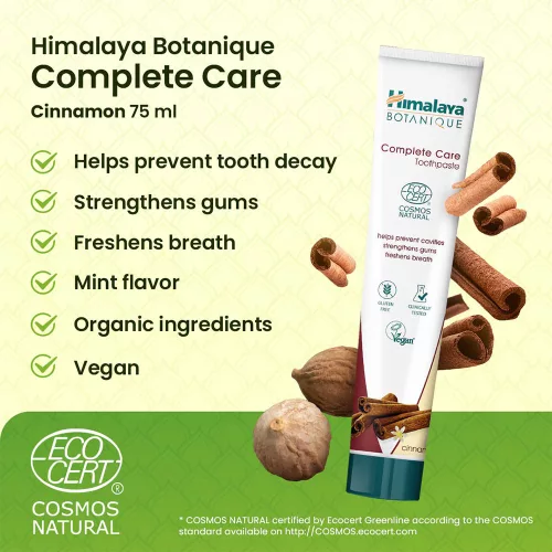 Himalaya Botanique Natúr Teljes Körű Védelmet Biztosító Fahéjas Fogkrém (75 ml, Fahéj)