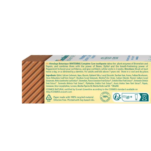Himalaya Botanique Natúr Fehérítő Teljes Körű Védelmet Biztosító Borsmentás Fogkrém (75 ml, Borsmenta)