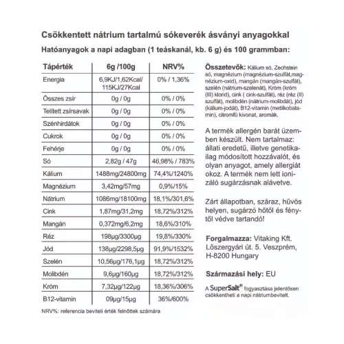 Vitaking SuperSalt® - Ásványi só (500 g)