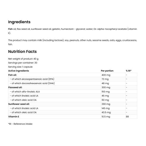 OstroVit Omega 3-6-9  (30 Kapszula)