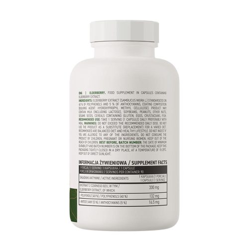 OstroVit Elderberry VEGE - Bodza Kivonat (90 Kapszula)