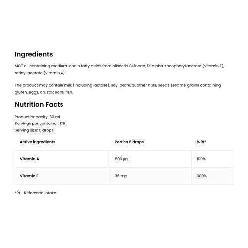 OstroVit Pharma Vitamin A+E drops - A- és E-Vitamin cseppek (30 ml)
