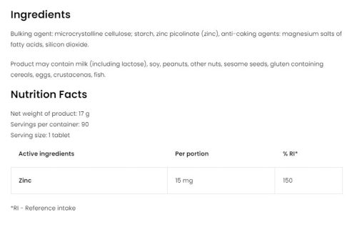 OstroVit Pharma Organnikus Cink (90 Tabletta)