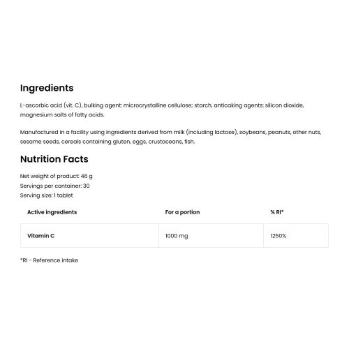 OstroVit C-Vitamin 1000 mg (30 Tabletta)