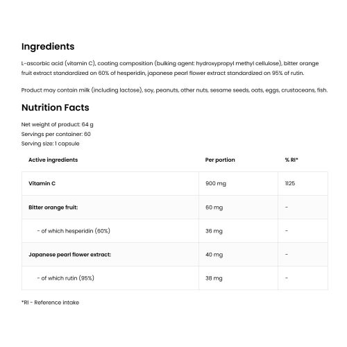 OstroVit Vitamin C + Hesperidin + Rutin (60 Kapszula)