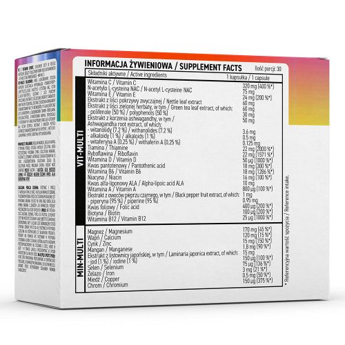 OstroVit VIT&MIN SPORT 2pack - Multivitamin és Ásványianyag Formula (2 x 30 kapszula)