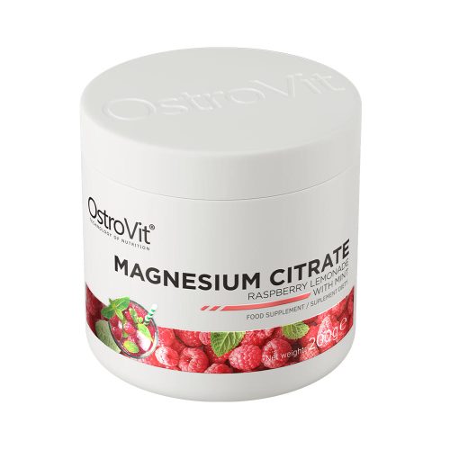 OstroVit Magnézium-citrát - Málnás Limonádé Mentával (200 g)