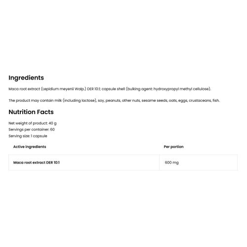 OstroVit Maca gyökér kivonat (60 Veg Kapszula)