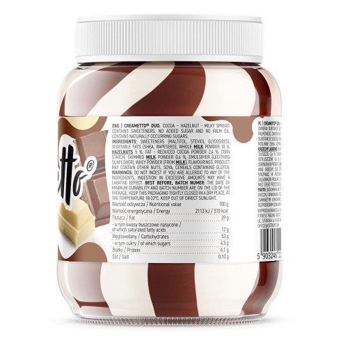 OstroVit Creametto (350 g, DUO milk hazelnut)