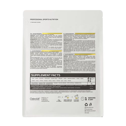 OstroVit Kreatin monohidrát por (500 g, Citrom)