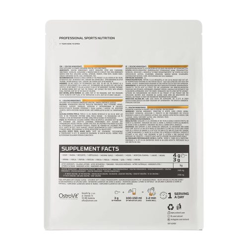 OstroVit Kreatin monohidrát por (500 g, Narancs)