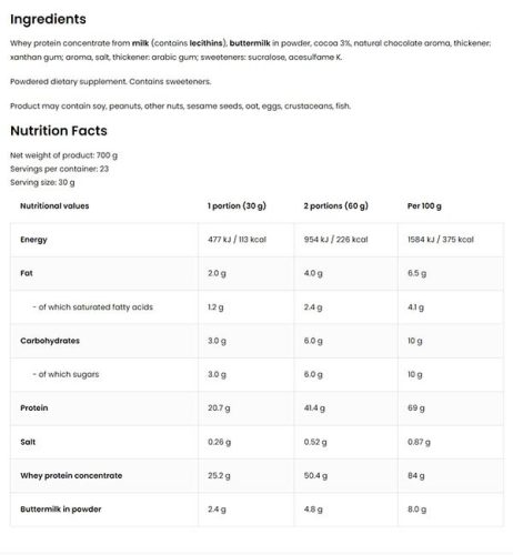 OstroVit Delicious WHEY (700 g, Csokoládés Banán)