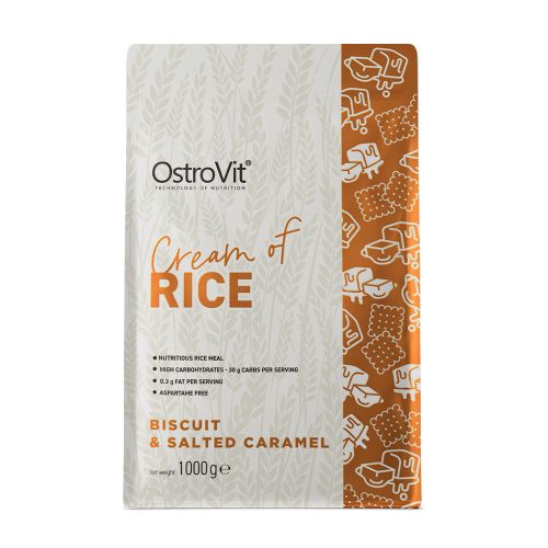 OstroVit Cream of Rice - Desszert fagyasztva szárított gyümölcsökkel (1000 g, Biscuit and Salted Caramel)