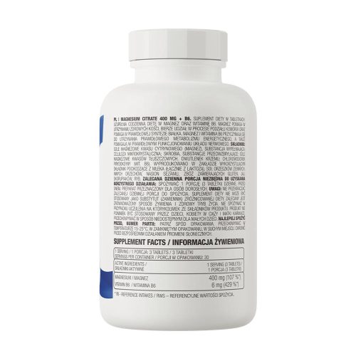 OstroVit Magnézium-Citrát 400 mg + B6 (90 Tabletta)