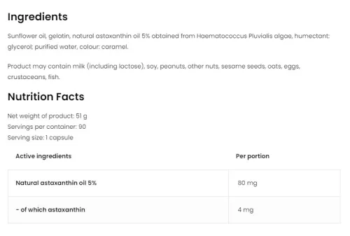 OstroVit Astaxanthin Forte (90 Kapszula)