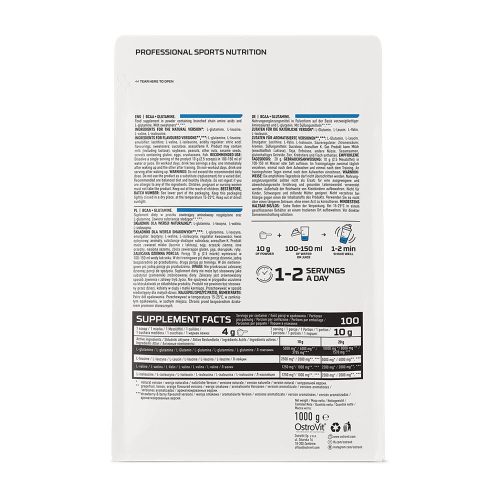 OstroVit BCAA + Glutamine (1000 g, Natúr)