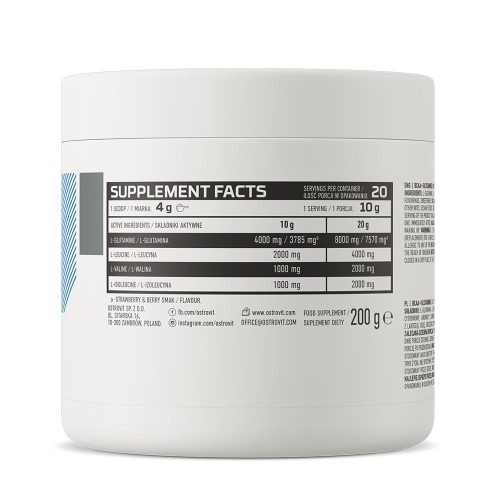OstroVit BCAA + Glutamine (200 g, Grapefruit)