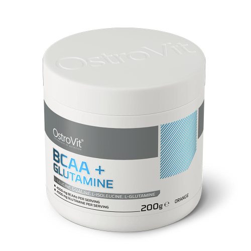 OstroVit BCAA + Glutamine (200 g, Narancs)