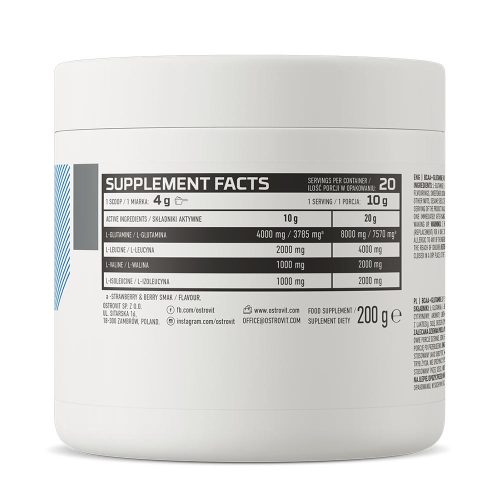 OstroVit BCAA + Glutamine (200 g, Narancs)