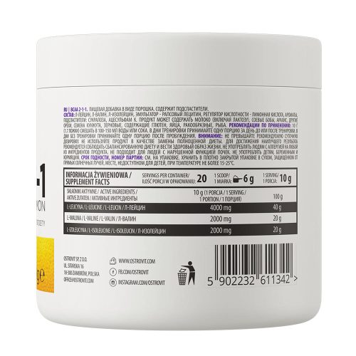 OstroVit BCAA 2-1-1 (200 g, Citrom)
