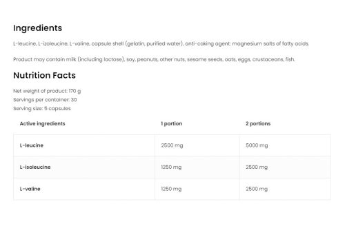 OstroVit BCAA 5000 MG (150 Kapszula)